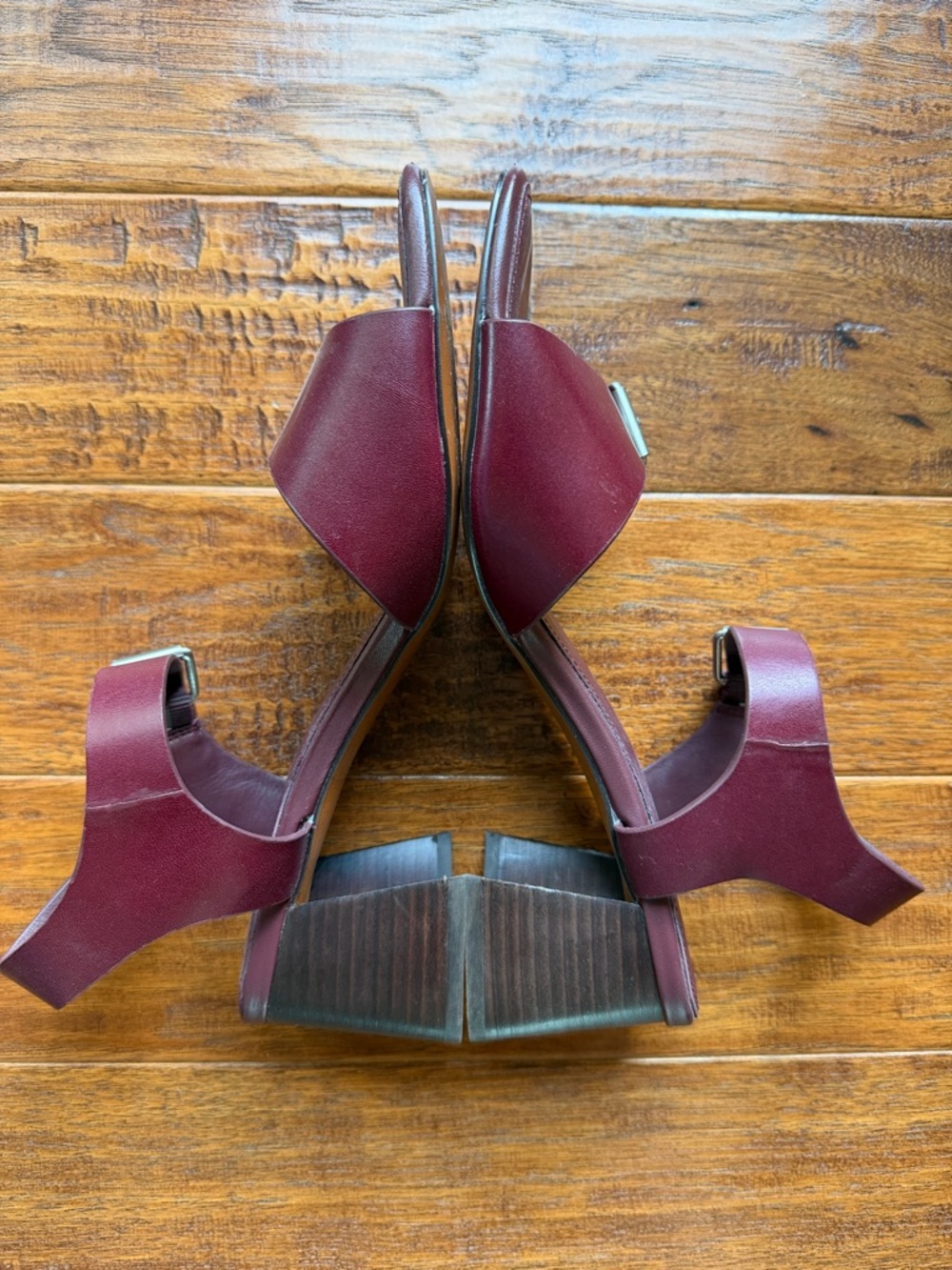 Madewell The Neeka Ankle-Strap Heeled Sandal, Size 9, Color: Dark Cabernet - Picture 2 of 5